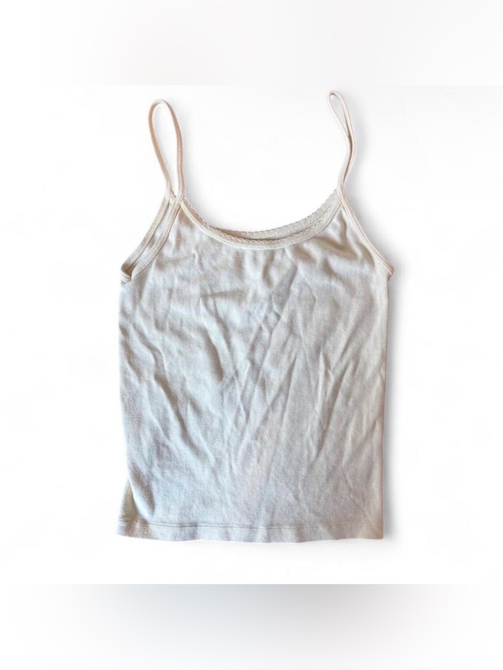 Brandy Melville Pastel Yellow Tank Top with Spaghetti Straps Size Small - Picture 2 of 5